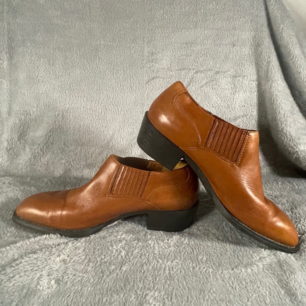 Ariat Brown Leather Chelsea Ankle Boot Pull On  Low Heel Size 7B western - Picture 5 of 11